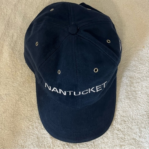 Navy Blue Nantucket ACK Adjustable Cotton Ball Cap NWOT - Picture 13 of 15